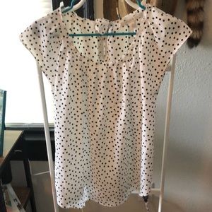 Black and white polka dot top